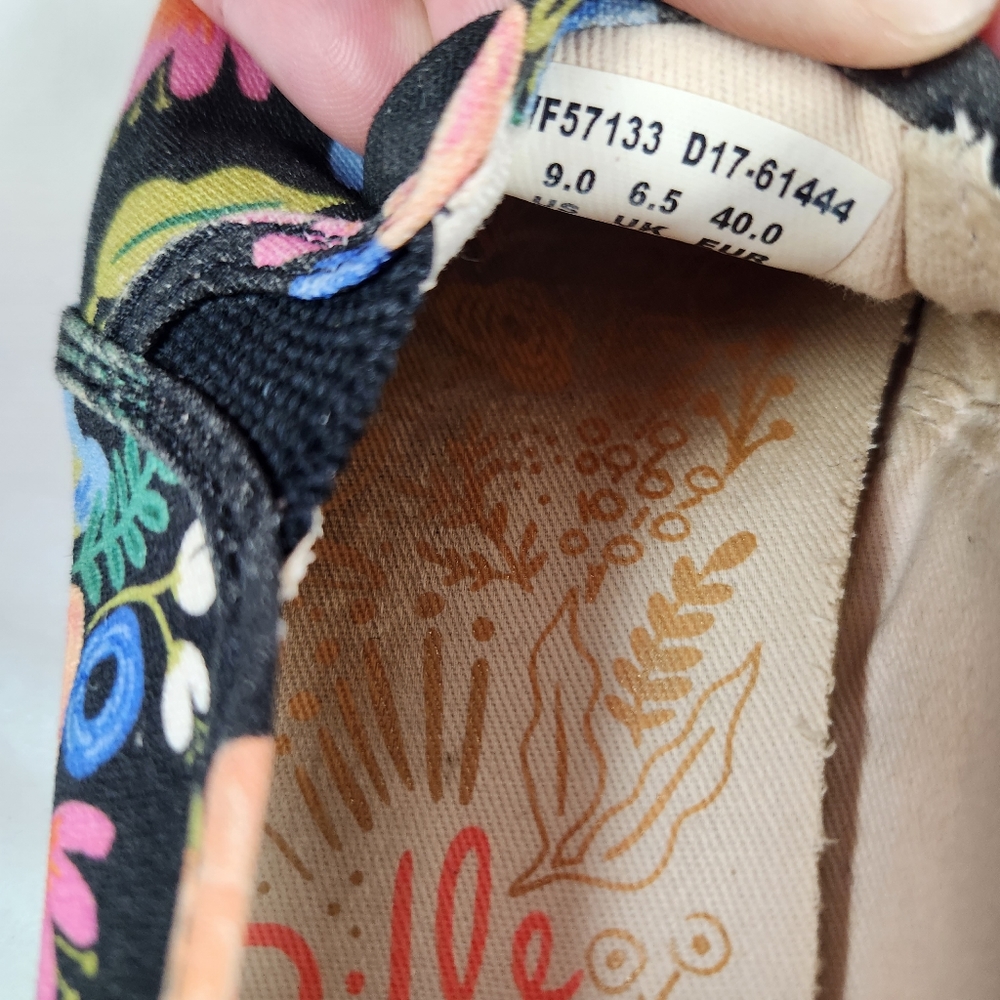 Keds x Paper Riffle Co Floral Slip On Shoes in Size 9 - Picture 9 of 10